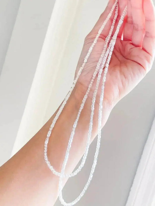 "Crystal Clarity" – Micro - Faceted Clear Crystal Necklace - LBV Crafts - Jewelry