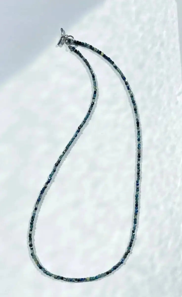 Celestial Flame – Untreated Sapphire Jewelry | Micro - Faceted Necklace - LBV Crafts - Jewelry
