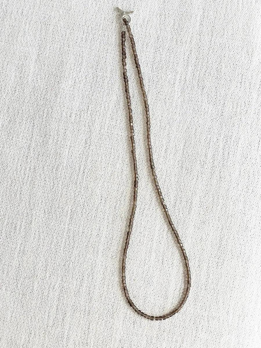 Smoky Veil – Ultra - fine Smoky Quartz Gemstone Necklace - LBV Crafts - Jewelry