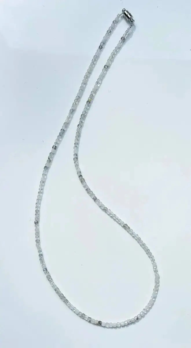 Diamond Ether – Herkimer Diamond Vintage Crystal Bead Necklace - LBV Crafts - Jewelry