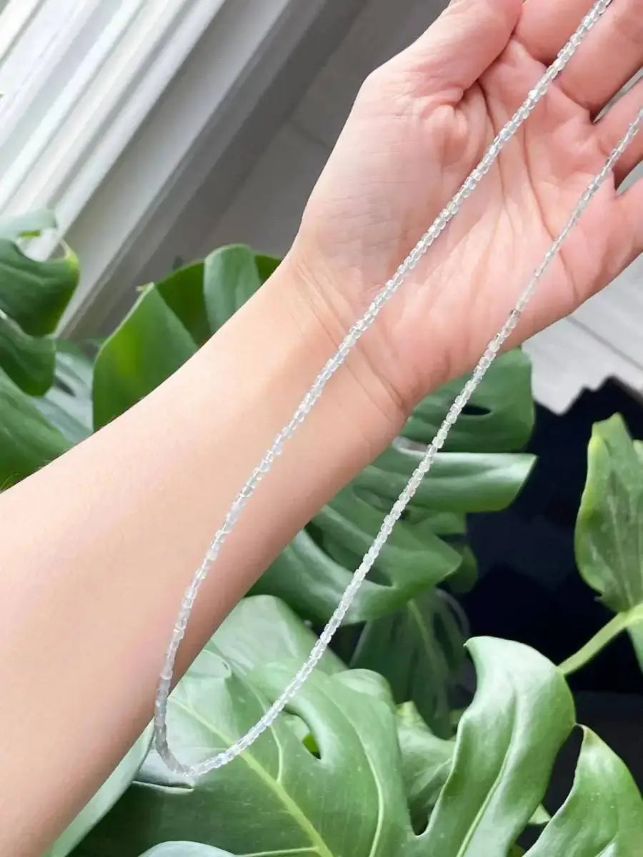 "Mystic Veil" – Micro - Faceted Labradorite Necklace - LBV Crafts - Jewelry