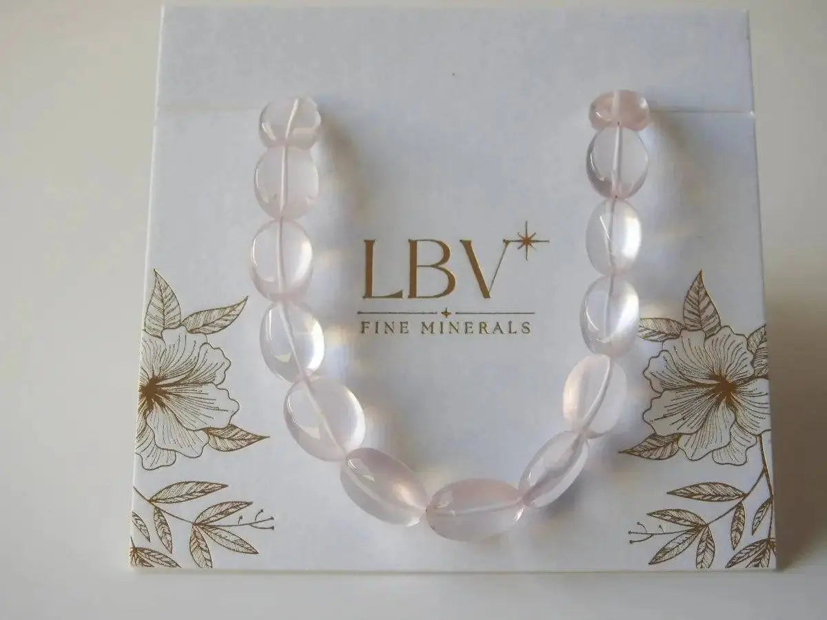 Rose Radiance – Rose Quartz Jewelry Rivière Necklace - LBV Crafts - Jewelry