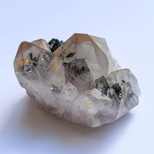 Garden Quartz with Epidote and Hematite Inclusions LBV Crafts Crystal