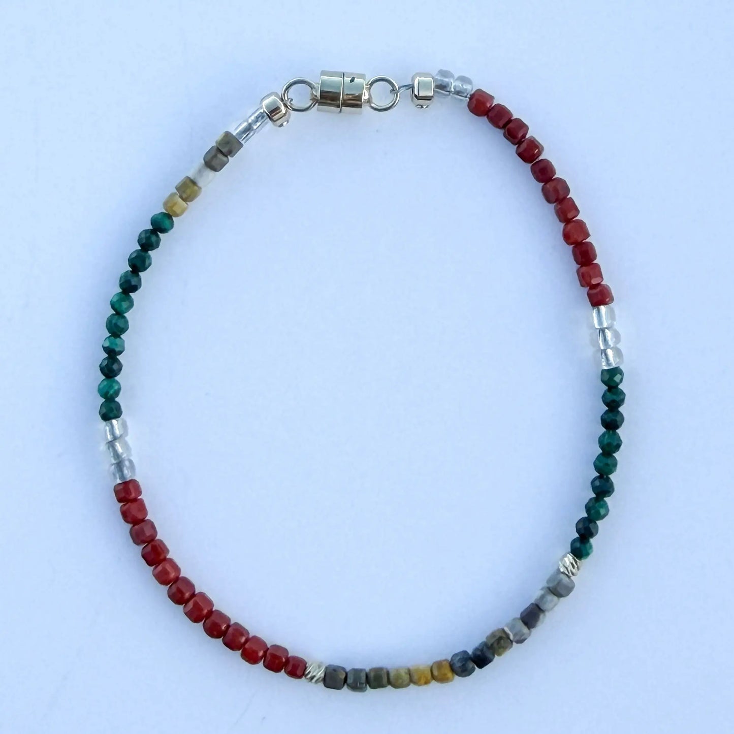 Three Body Dream - Red, Yellow Agate, and Green Malachite Jewelry LBV Crafts Jewelry