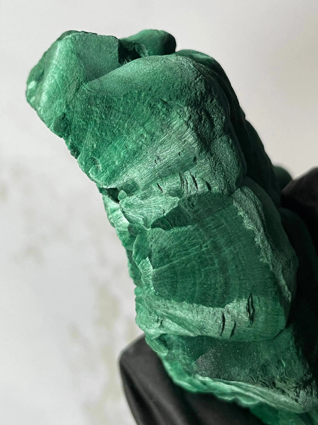 Banded green malachite cabochon with concentric rings — Katanga, DR Congo | LBV Crafts
