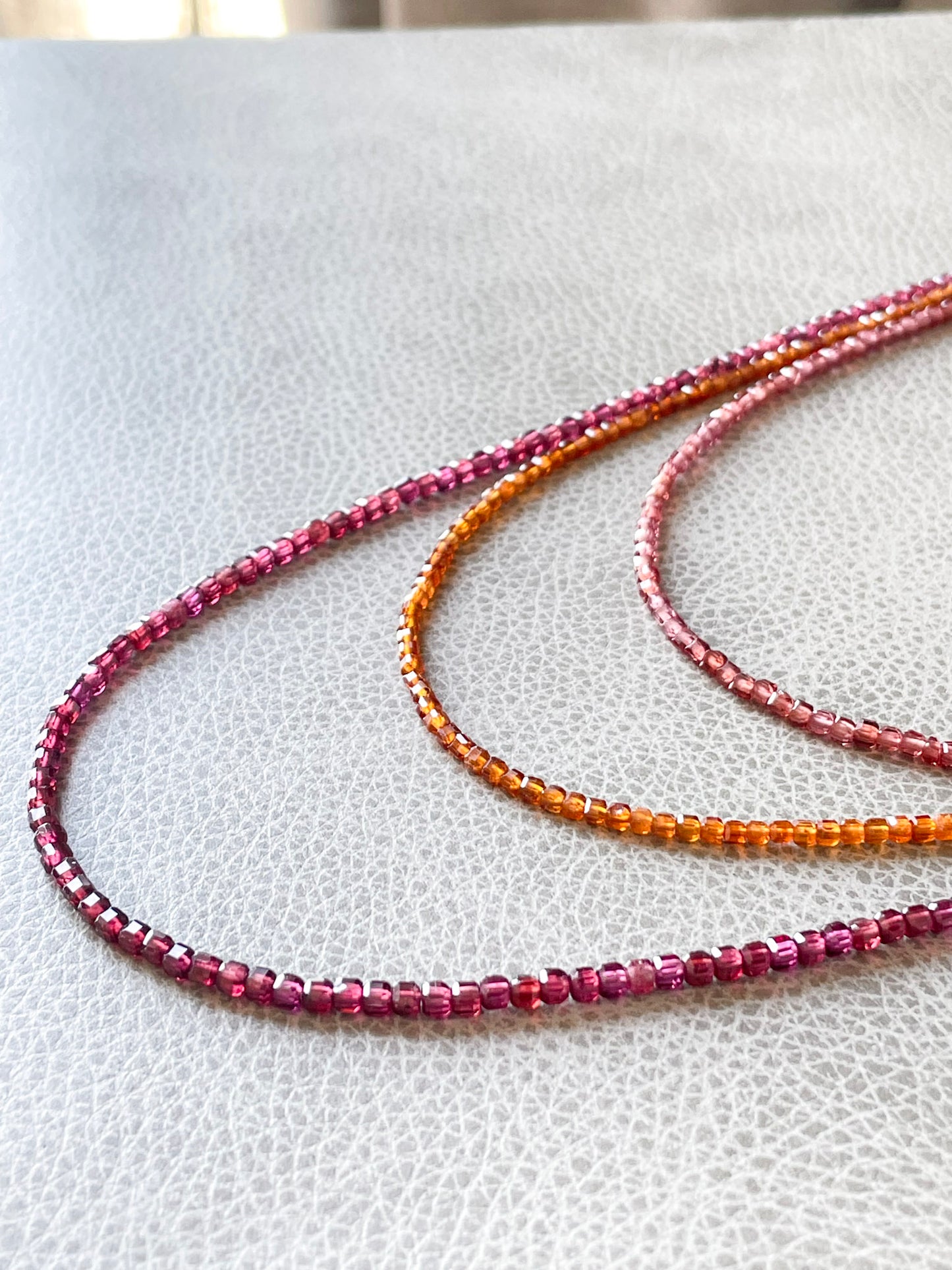 "Ancient Fire" – Almandine Garnet Micro-Faceted Necklace