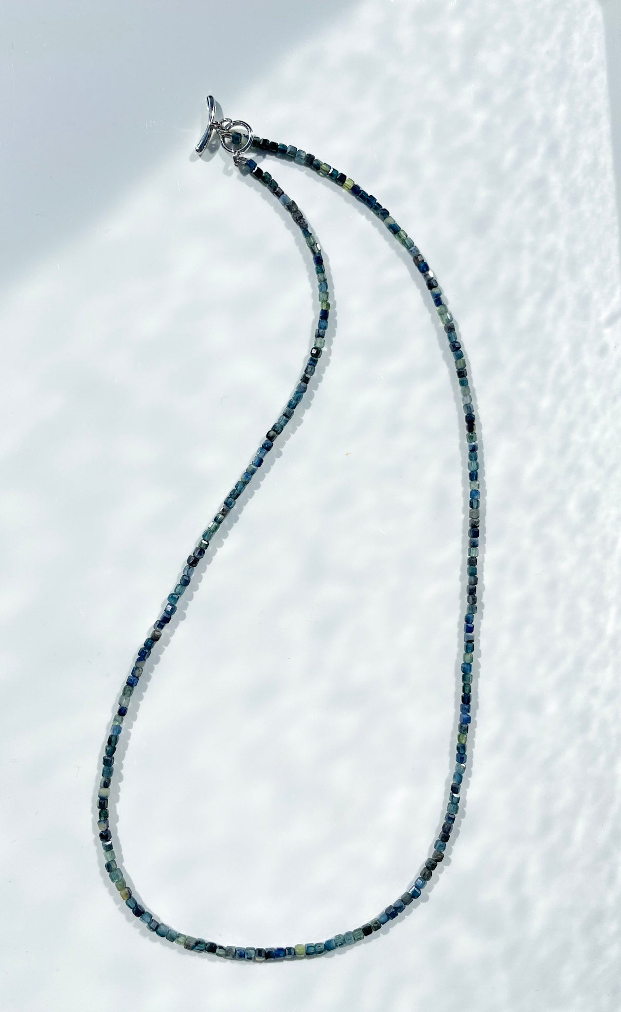 "Celestial Flame" – Untreated Sapphire Micro-Faceted Necklace