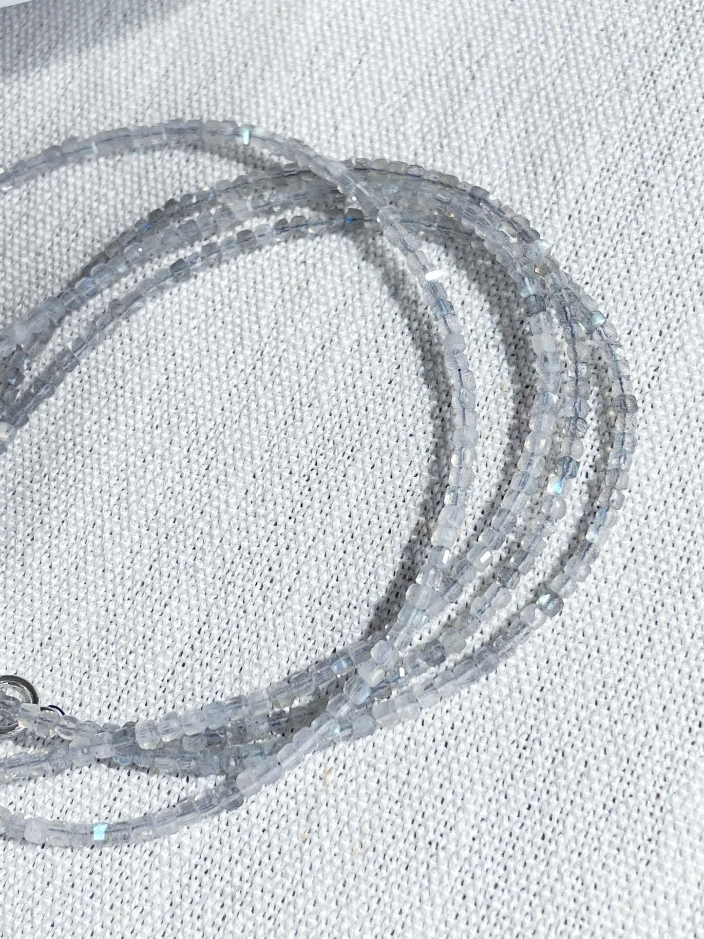 "Mystic Veil" – Labradorite Micro-Faceted Necklace