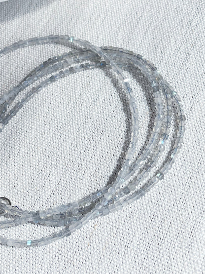 "Mystic Veil" – Labradorite Micro-Faceted Necklace