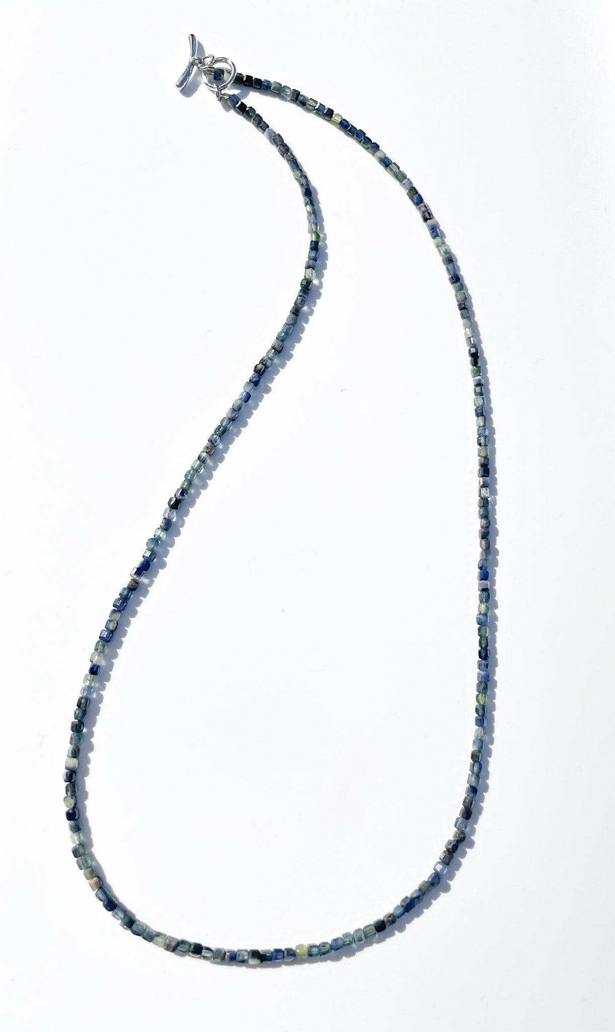 "Celestial Flame" – Untreated Sapphire Micro-Faceted Necklace