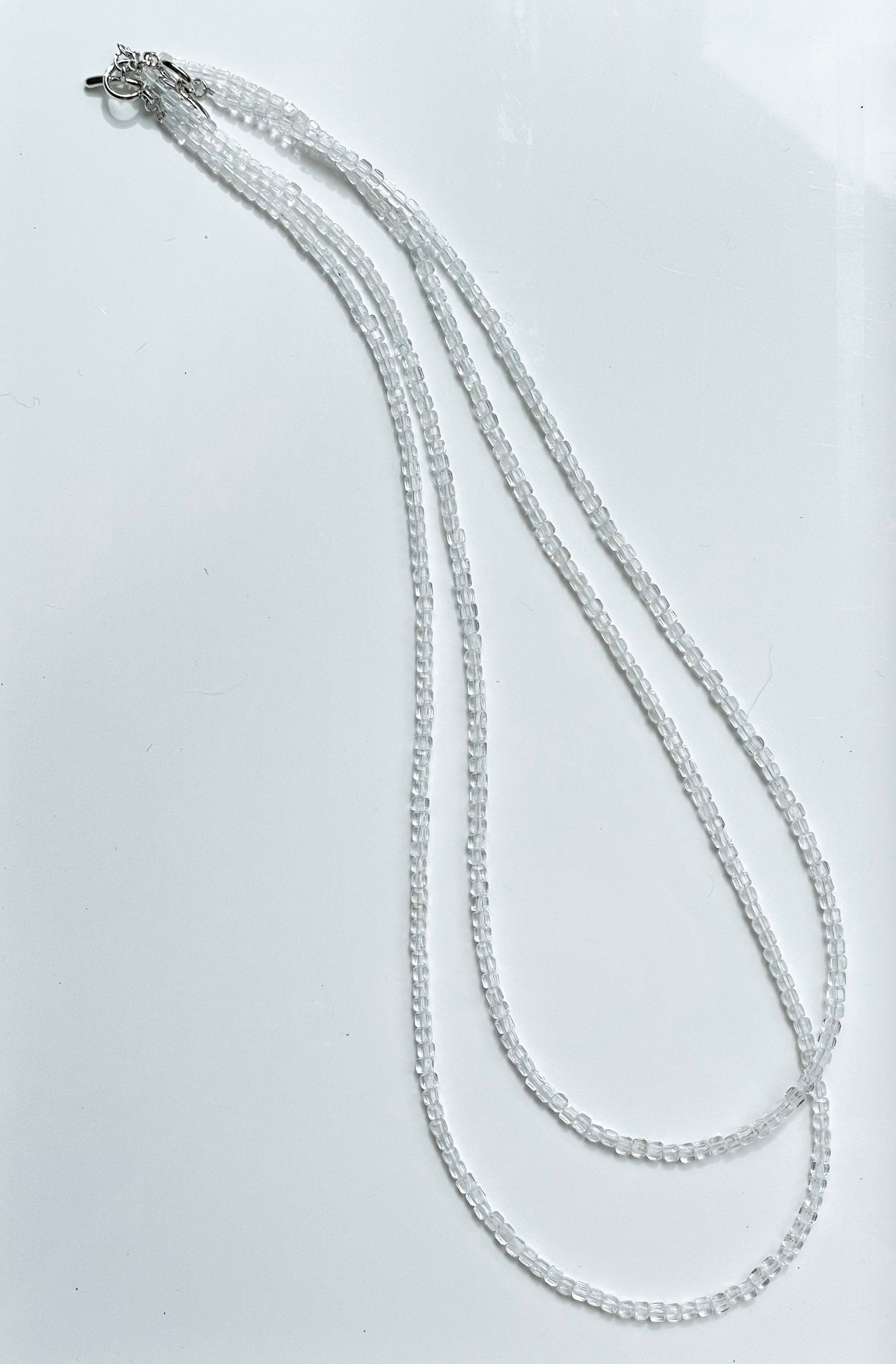 "Crystal Clarity" – Clear Quartz Micro-Faceted Necklace