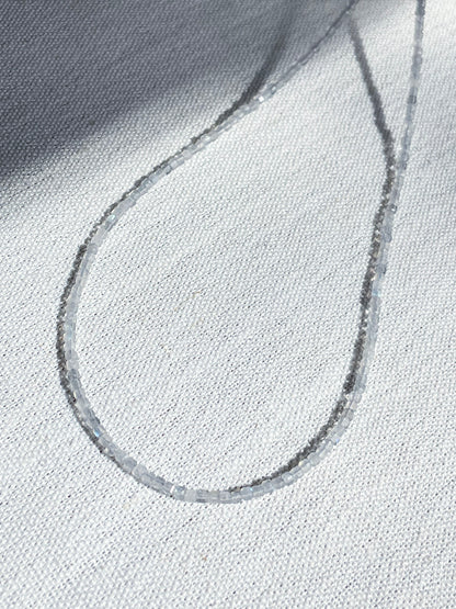 "Mystic Veil" – Labradorite Micro-Faceted Necklace
