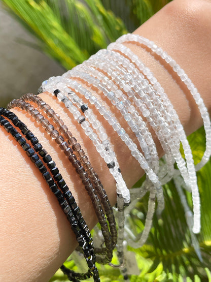 "Onyx Glow" – Black Spinel Micro-Faceted Necklace