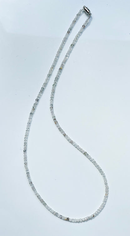 "Diamond Ether" – Herkimer Diamond Micro-Faceted Necklace