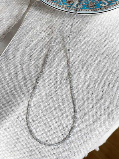 "Mystic Veil" – Labradorite Micro-Faceted Necklace