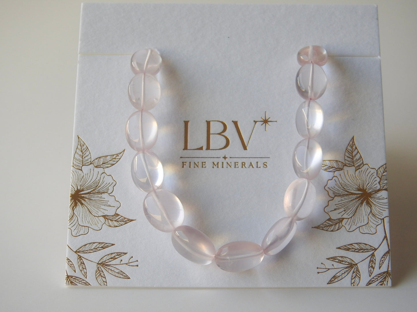 "Rose Radiance" – Rose Quartz Rivière Necklace with Gold-Filled Clasp