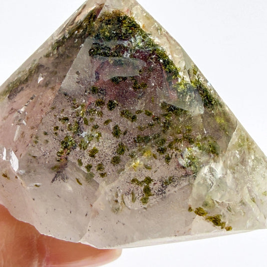 Garden Amethyst - Epidote Gemstone, Hematite Inclusion LBV Crafts Crystal