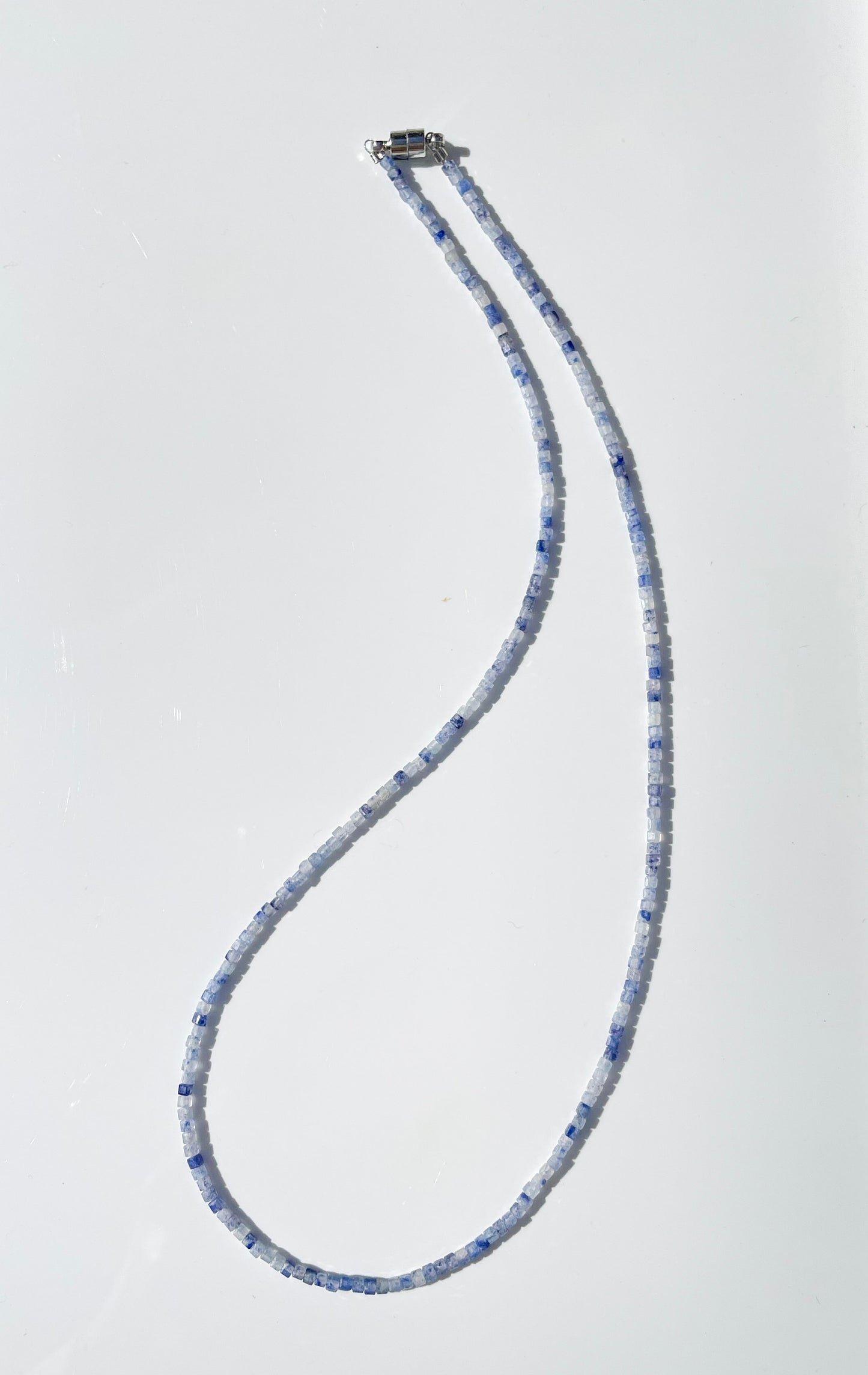 "Midnight Lake" – Blue Aventurine Micro-Faceted Necklace