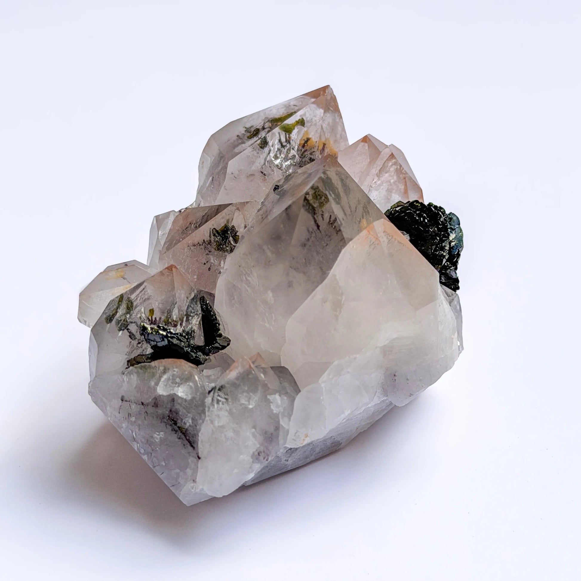 Garden Quartz with Epidote and Hematite Inclusions LBV Crafts Crystal