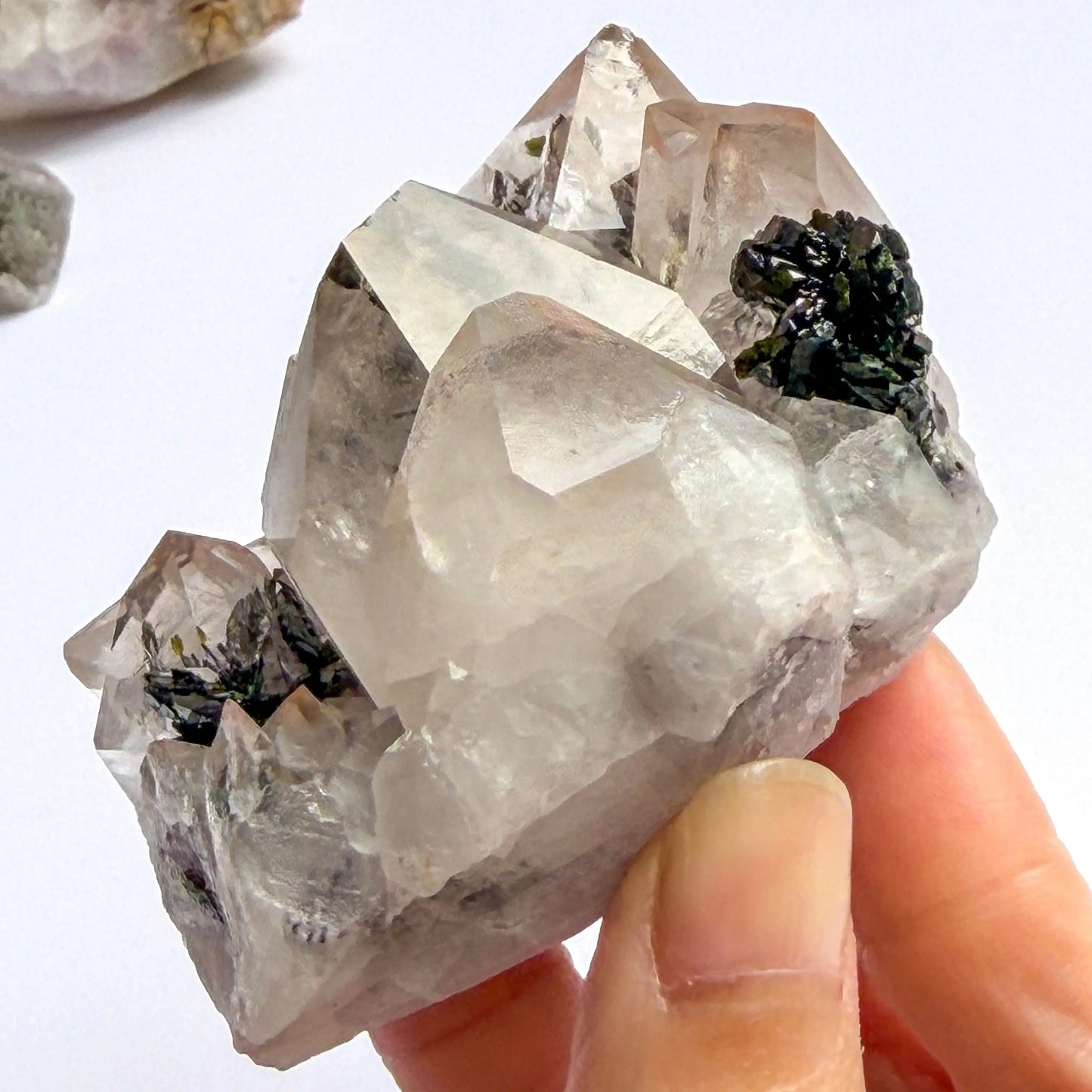 Garden Quartz with Epidote and Hematite Inclusions LBV Crafts Crystal