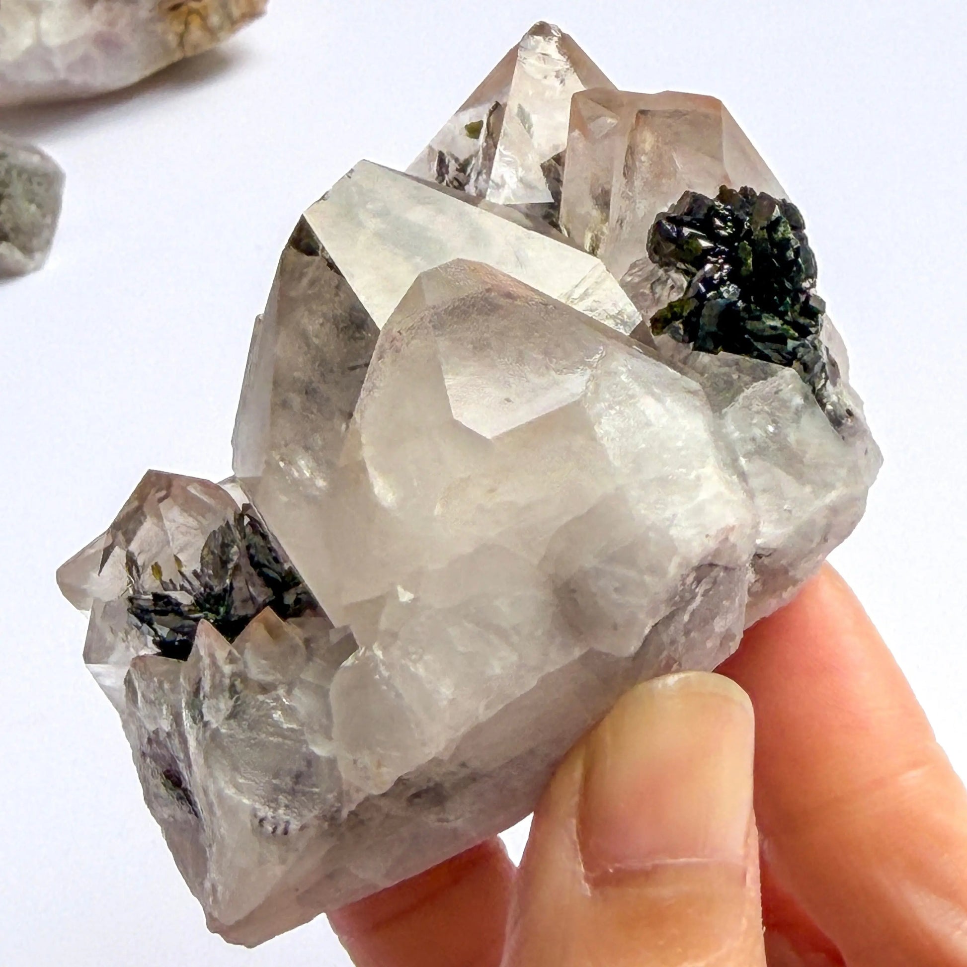 Garden Quartz with Epidote and Hematite Inclusions LBV Crafts Crystal