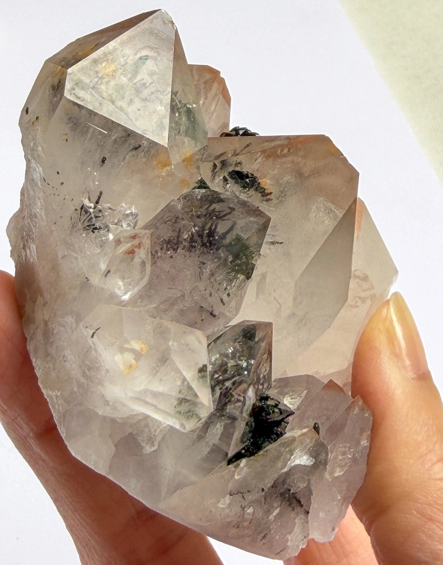 Garden Quartz with Epidote and Hematite Inclusions LBV Crafts Crystal