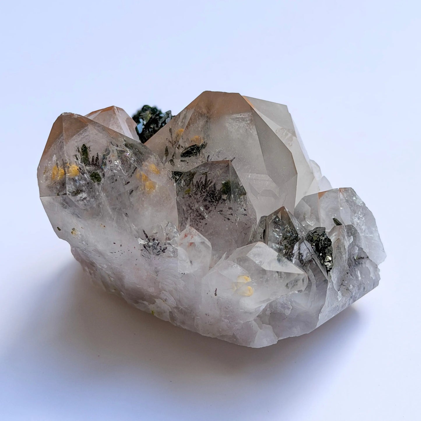 Garden Quartz with Epidote and Hematite Inclusions LBV Crafts Crystal