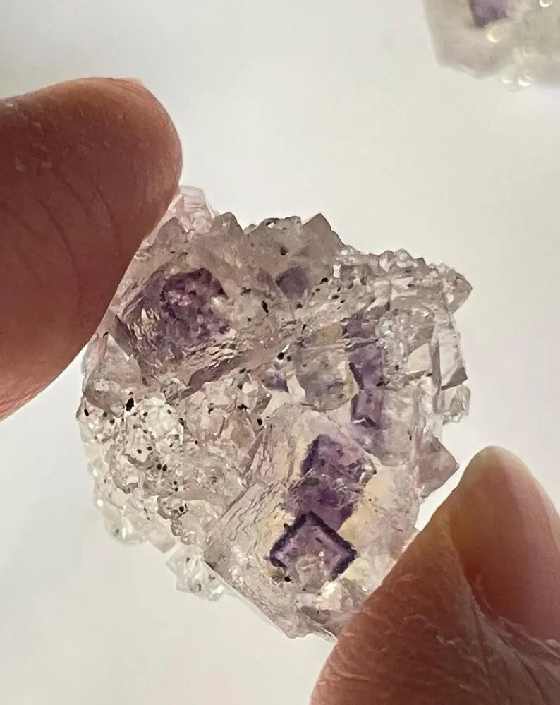 Porcelain Fluorite on Needle Quartz - Yaogangxian, China LBV Crafts
