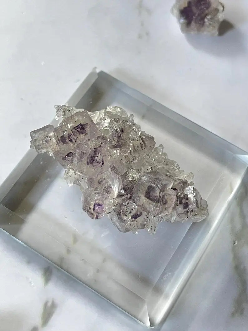 Porcelain Fluorite on Needle Quartz - Yaogangxian, China LBV Crafts