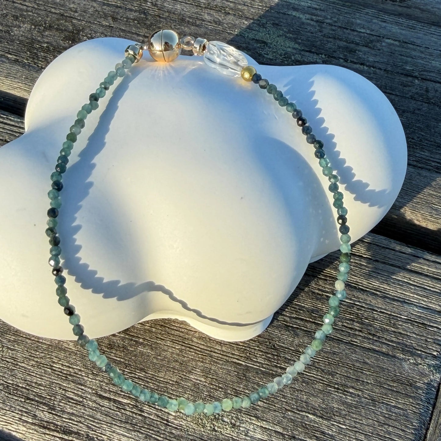 Ocean Drift - Blue Tourmaline Minimalist Bracelet LBV Crafts Jewelry