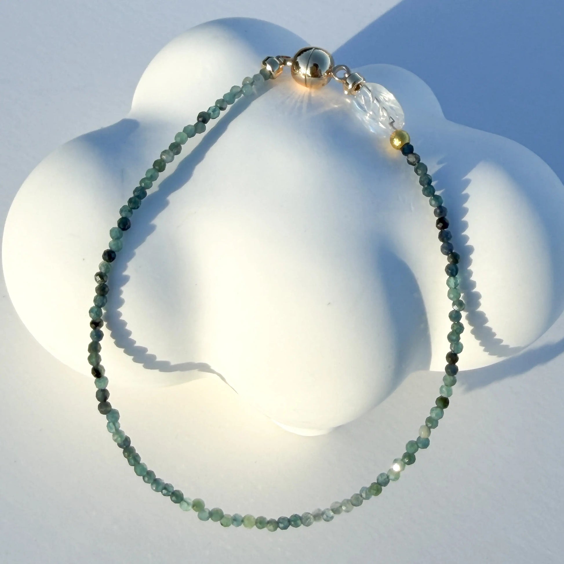 Ocean Drift - Blue Tourmaline Minimalist Bracelet LBV Crafts Jewelry