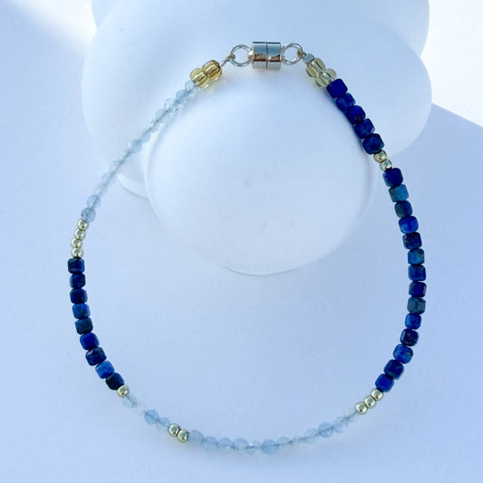 Ocean Calm - Sodalite and Aquamarine Jewelry Minimalist Style LBV Crafts Jewelry