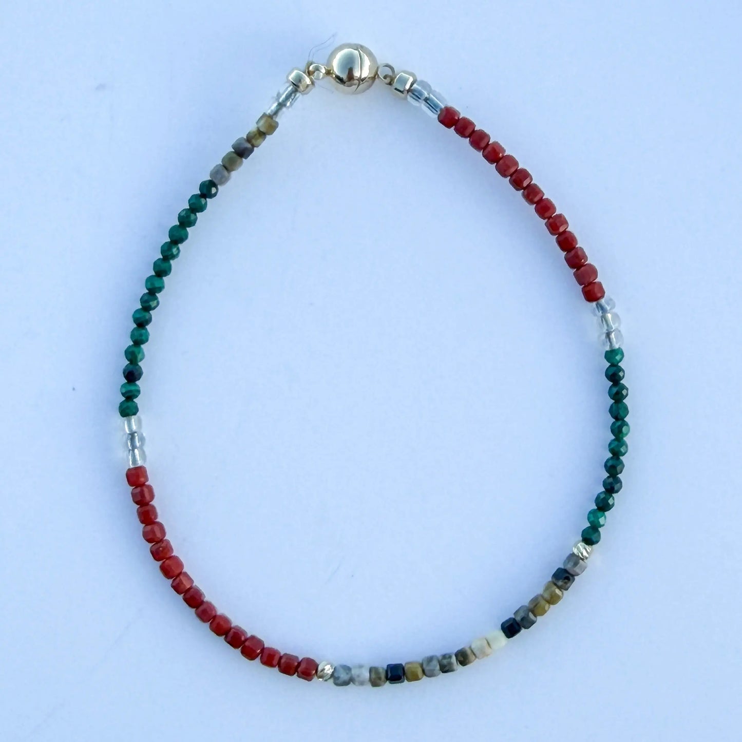 Three Body Dream - Red, Yellow Agate, and Green Malachite Jewelry LBV Crafts Jewelry