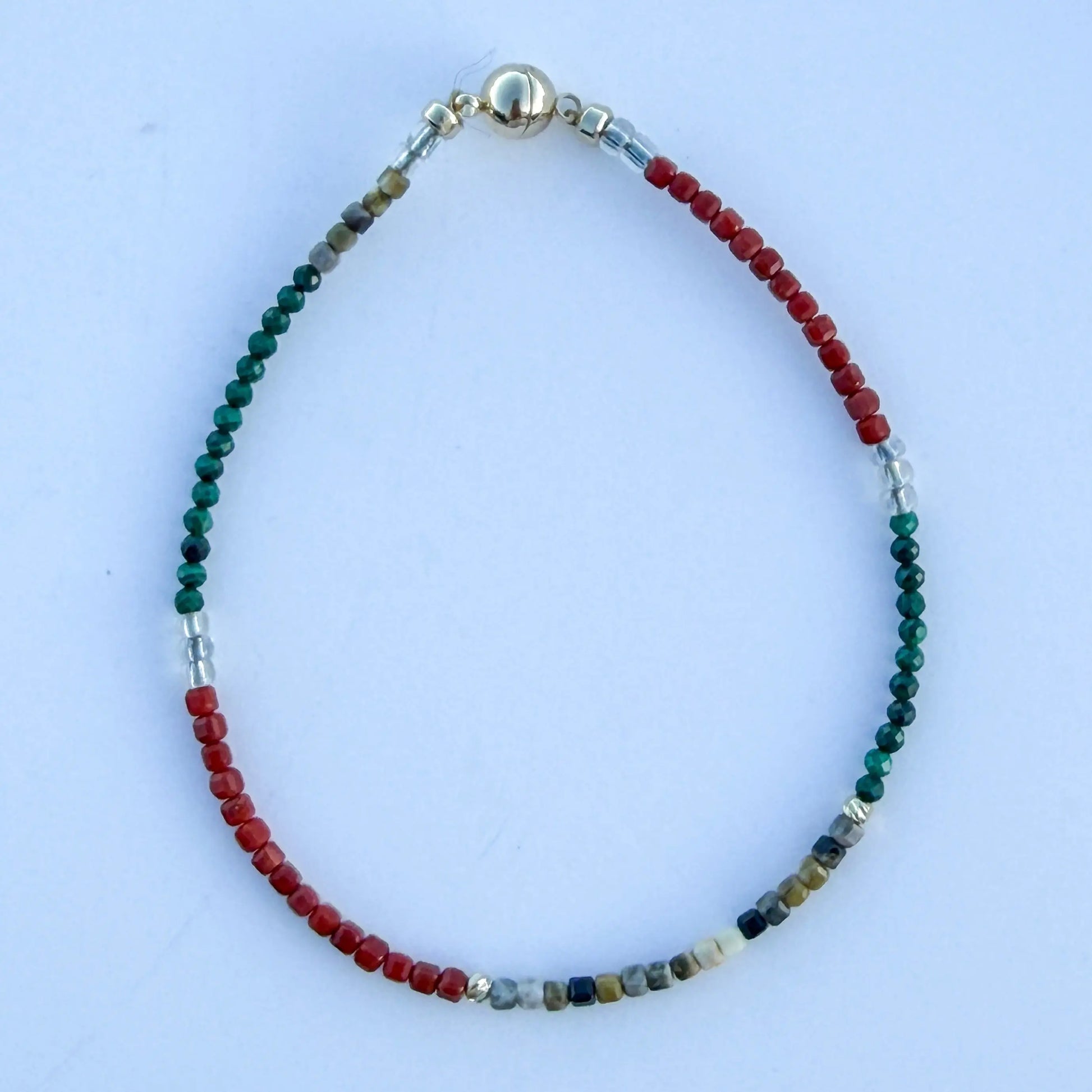 Three Body Dream - Red, Yellow Agate, and Green Malachite Jewelry LBV Crafts Jewelry