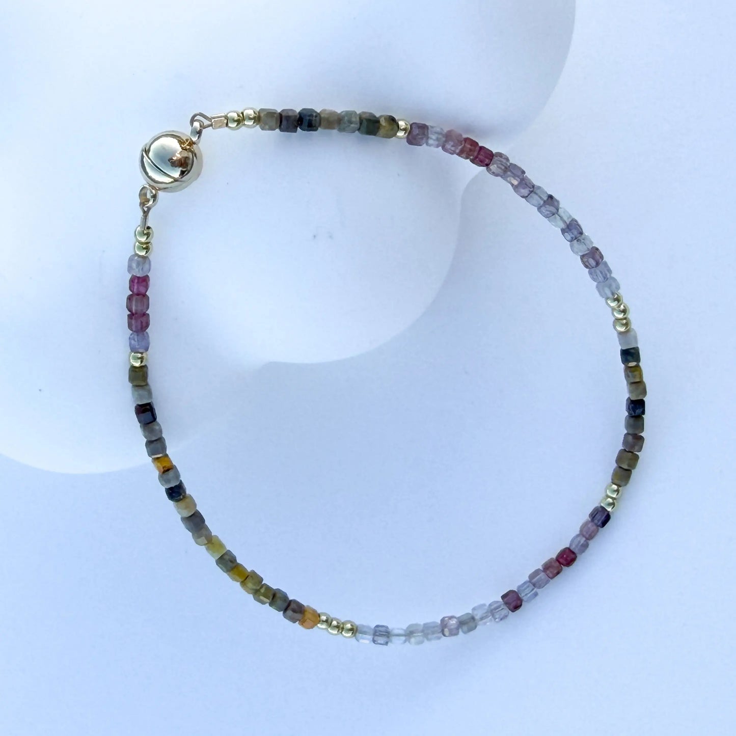 Royal Ember - Spinel Gemstone Japanese Minimalist Bracelet LBV Crafts Jewelry