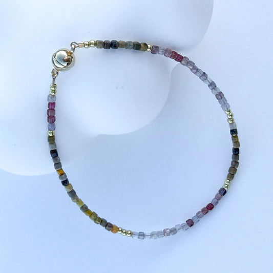Royal Ember - Spinel Gemstone Japanese Minimalist Bracelet LBV Crafts Jewelry