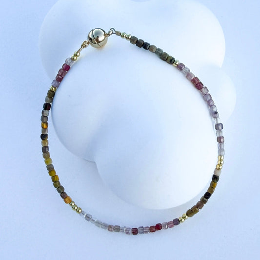 Royal Ember - Spinel Gemstone Japanese Minimalist Bracelet LBV Crafts Jewelry