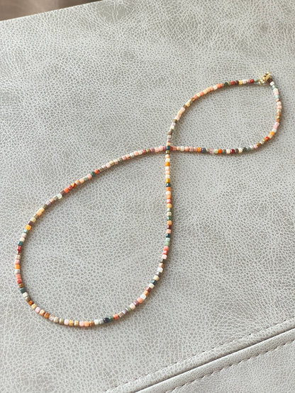 "Desert Dawn" – Alashan Agate Micro-Faceted Necklace