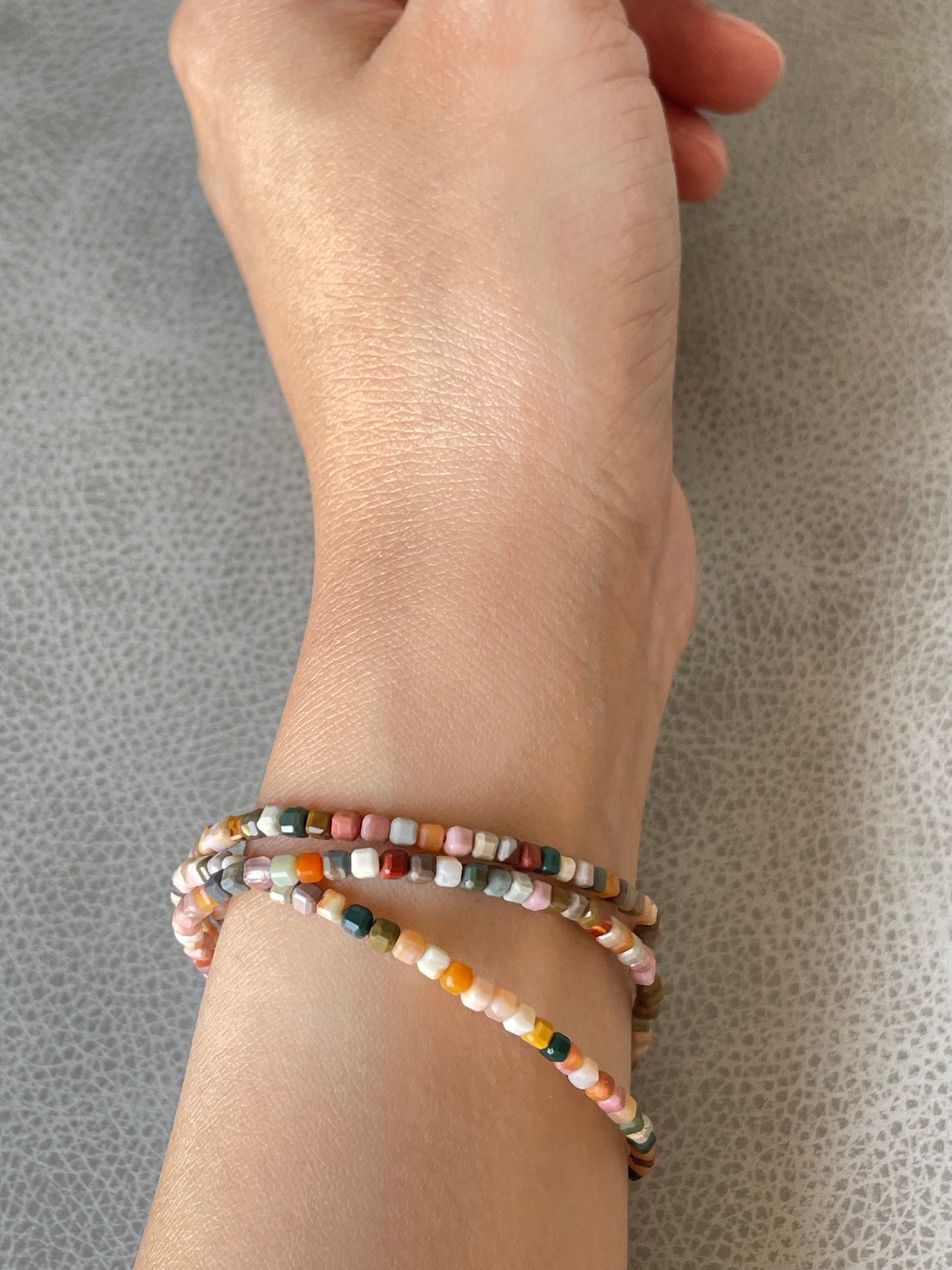 "Desert Dawn" – Alashan Agate Micro-Faceted Necklace