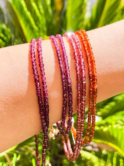 "Ancient Fire" – Almandine Garnet Micro-Faceted Necklace