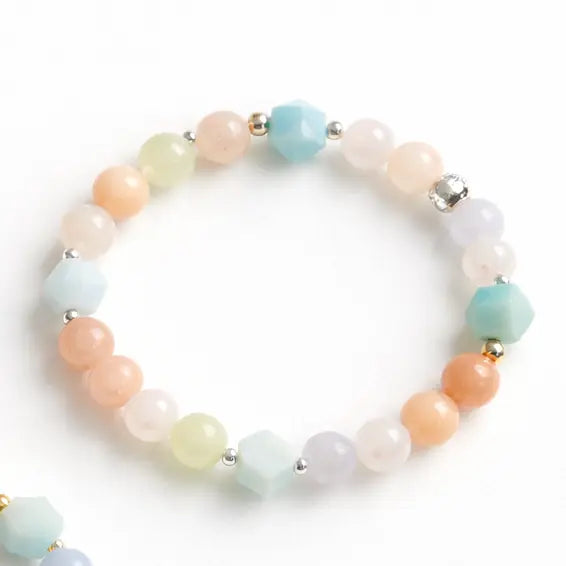 Morganite Bracelet - Pastel Gemstone Bracelet LBV Crafts Jewelry