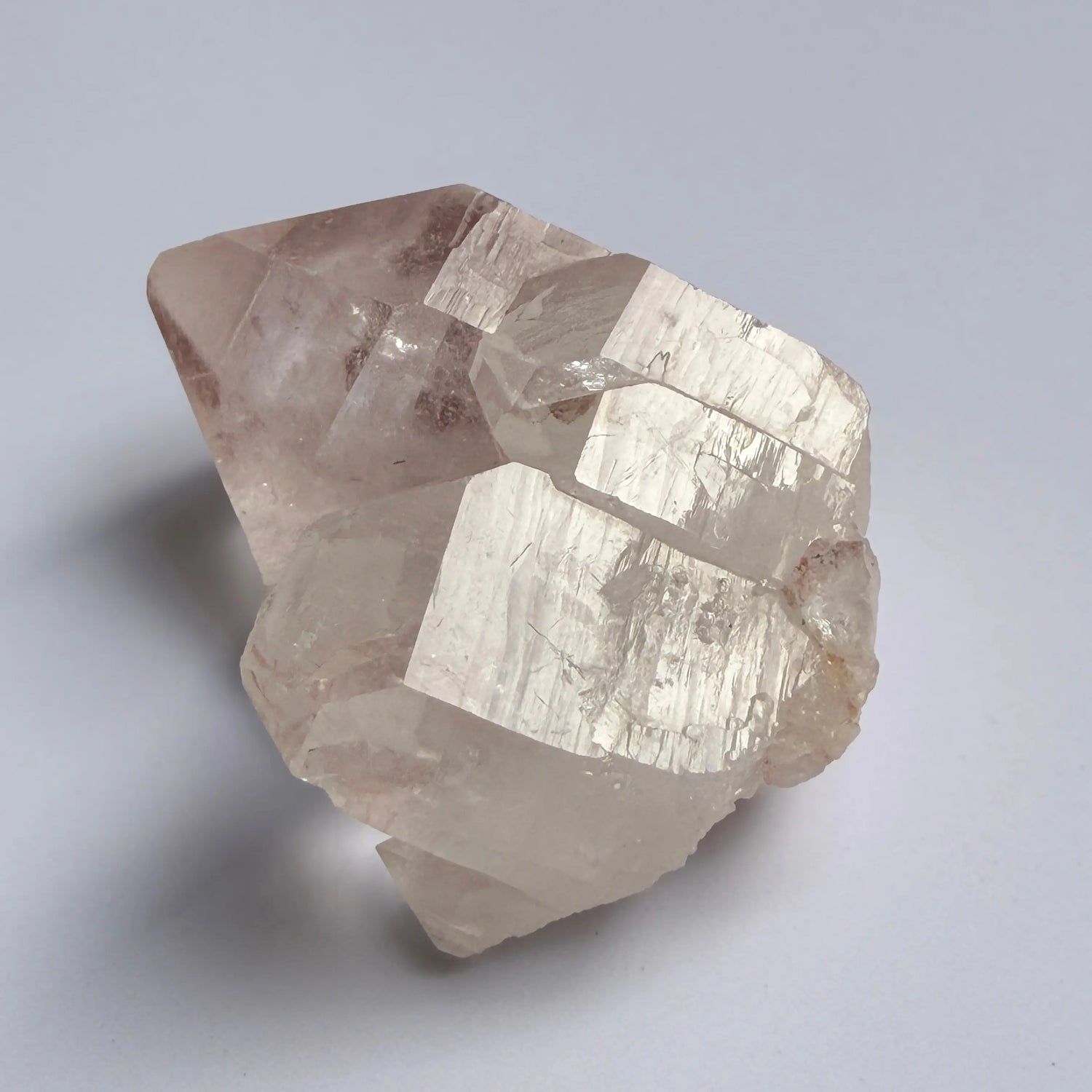 Etched Pink Garden Quartz from Sichuan with Hematite LBV Crafts Crystal