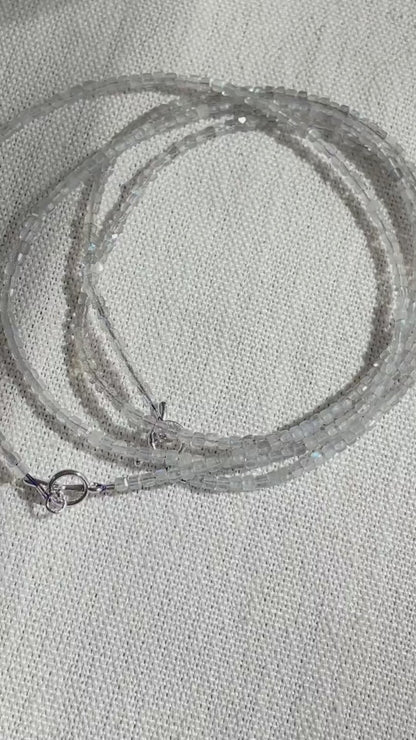 "Mystic Veil" – Labradorite Micro-Faceted Necklace